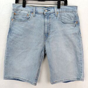 Levis Jean Shorts Mens 34 Blue Denim 405 Standard 10" Light Wash Skater Dad Jort